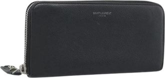 Saint Laurent Pre-owned Long Wallet - Dames - Vintage Accessoires - Zwart - ONE Size - Leer - Vintage