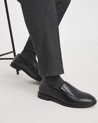 Jacamo Leather Look Formal Slip On Extra Wide