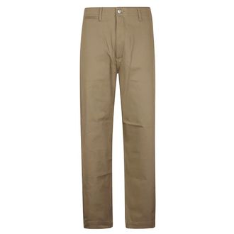 Edwin Straight Trousers, male, Brown, Size: XL Brown Trousers for Men