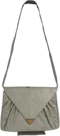 Celine Pre-owned Leather celine-bags - Dames - Vintage Schoudertas - Grijs - ONE Size - Vintage