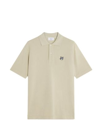 Maison Kitsun&eacute; Beige Solid Shirt Collar Polo