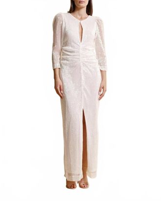byTiMo Sequin Maxi Dress In Off White