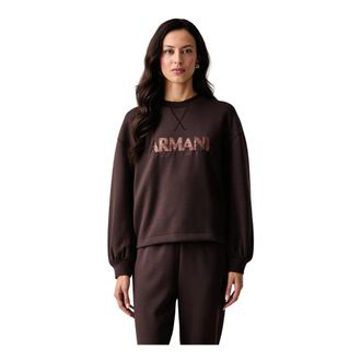 A|X Armani Exchange Felpa in Viscosa - - Sweatshirts & Hoodies - Donna - Marrone - XS