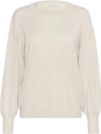 Kaffe Karegina O-neck Knit - Dames - Ronde hals truien - Beige - S - Nylon - Truien & Vesten