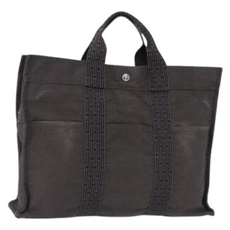 Herm&egrave;s Borsa Tote Pre-owned in tela vintage - - Pre-owned - Donna - Grigio - ONE SIZE