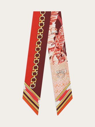 Ferragamo Women Feline print mini bandeau Red