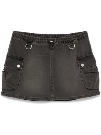 Coperni denim cargo mini skirt - Grey
