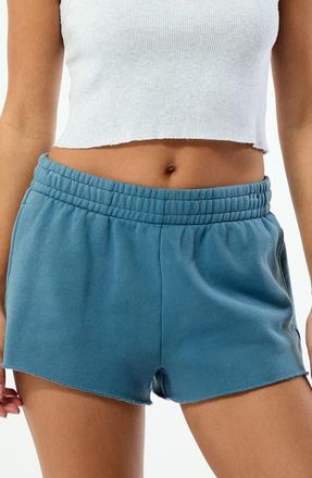 PacSun Core Washed Mini Sweat Shorts in Blue at Nordstrom, Size Xx-Small