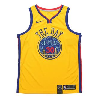 Nike NBA 30 golden state warriors stephen curry Jersey Yellow 912101-728