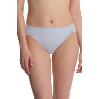 Natori Bliss Cotton French Cut Briefs in Frosted Sky at Nordstrom, Size Xx-Large