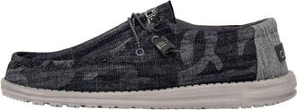 Hey Dude Mens Wally Tweed Slip On Shoes In Camo