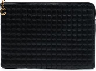Celine Tweedehands Gequilted Kalfsleer C Charm Zakje