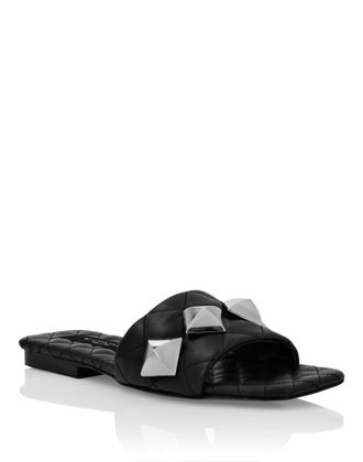 Philipp Plein Matelass&egrave; Sandals Flat Studs
