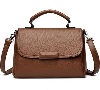 Generic Ladies Handbags Fashion Female Messenger Tote Bags Women Genuine Shoulder Crossbody Sa(Coffee)