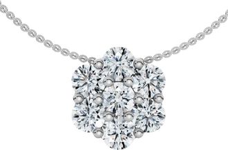 Pompeii3 1/2Ct Diamond Pendant Womens Necklace 14k Gold Lab Grown