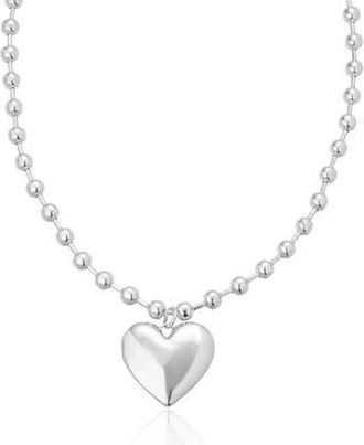 Ettika Chunky Heart Necklace in Silver at Nordstrom Rack