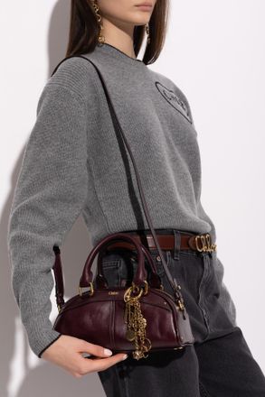 Chlo&eacute; Handbag Small Bowling, Womens, Burgundy