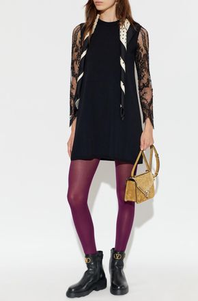 Valentino Garavani Dress With Lace Sleeves, Womens, Black