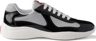 Prada Patent Leather And Technical Fabric Americas Cup Sneakers