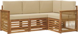 vidaXL Conjunto De Sof&aacute;s De Exterior 4 Uds. Poli&eacute;ster Vidaxl