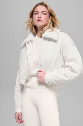 Alo | Navigator Jacket in Ivory White, Size: Small