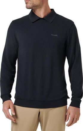 Travis Mathew Amenities Collared Sweatshirt in Black at Nordstrom, Size Xx-Large