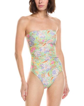 Monte & Lou Ruched Bandeau One-Piece