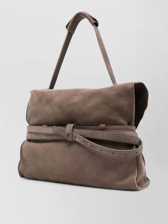 Moschino shoulder bag shopper adjustable strap suede