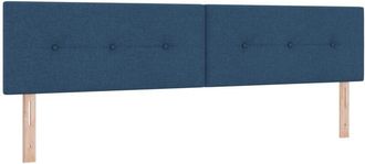 vidaXL Headboard Height Adjustable with Headboard Blue 200 cm Fabric vidaXL