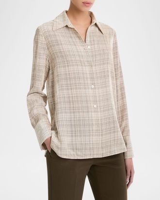 Vince Plaid Button-Front Shirt