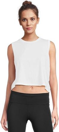 Sweaty Betty Breathe Easy Crop Muscle Tank Top Womens Clothing White : SM, Mesh/Polyester