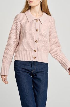 Wayf Bea Collared Cardigan in Rose at Nordstrom Rack, Size X-Small