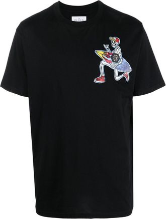 Philipp Plein Hawaii graphic-print cotton T-shirt - men - Cotton - XXXXL - Black