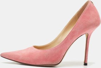 Jimmy Choo London Pink Suede Love Pointed Toe Pumps