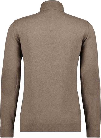 Ragman Rundhalspullover RAGMAN, Herren, Gr. 60, braun (camel), 95% Baumwolle 5% Cashmere, hoch geschlossener Ausschnitt, Pullover Rundhalspullover
