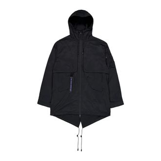 Alpha Industries Jassen, Heren, Zwart, M, Katoen, Utility UV Fishtail Jacket
