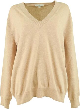 Malo V-neck Truien - Dames - V-hals truien - Beige - M - Truien & Vesten