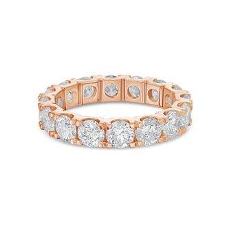 Diana M. Jewels 14kt rose gold 6.00 cts round lab grown diamond eternity band in U-prong setting