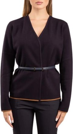 Max Mara Lange mouwen gebreid vest - Dames - Vesten - Blauw - M - Truien & Vesten