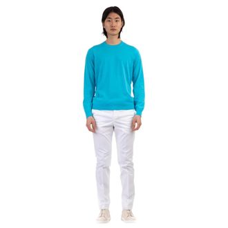 Drumohr Cotton Crewneck - Heren - Ronde hals truien - Blauw - 3XL - Katoen - Truien & Vesten