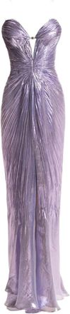 Maria Lucia Hohan Sara maxi-jurk met metallic-effect - Paars