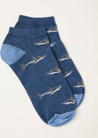 Fat Face FatFace Grey Shark Socks