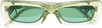 Linda Farrow transparent-frame sunglasses - women - Acetate - 52 - Green