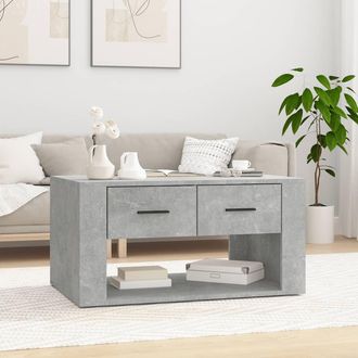 vidaXL Vidaxl - Mesa De Centro Madera Contrachapada Gris Hormig&oacute;n 80x50x40 Cm