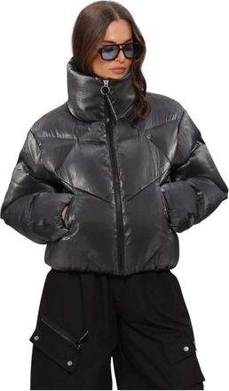 KRAKATAU Nebula Short Puffer Jacket - Dames - Jassen - Grijs - Maat: XS