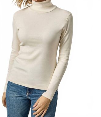 Lilla P Long Sleeve Turtleneck Tee In Rope