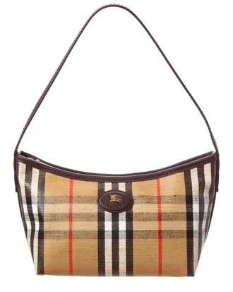 Burberry Highlands Mini Coated Canvas & Leather Shoulder Bag