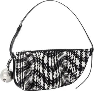 Burberry Katoenen Schoudertas - Dames - Schoudertassen - Zwart - ONE Size - Katoen - Tassen