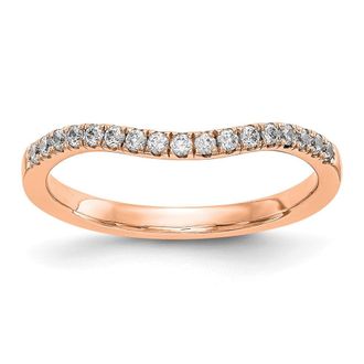 Diamond2Deal 14k Gold Lab Grown Diamond Wedding Band Ring 1/5Ct Clarity- VS Color- G-H