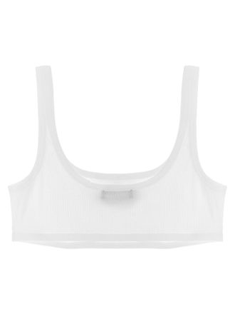 Versace Logo-Embroidered Ribbed Cotton Tank Top - White